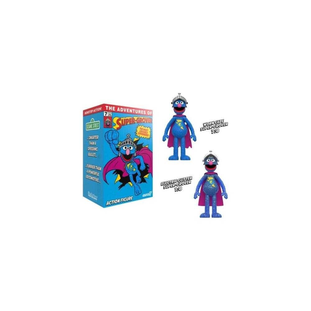 Super7 Actionfigur Sesamstraße ReAction Actionfigur Super Grover (W/Chase)
