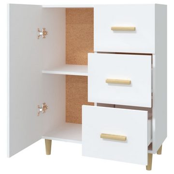 möbelando Kommode Torres (BxHxT: 69,5x90x34 cm), in Weiß mit 3 Schubladen und einer Tür