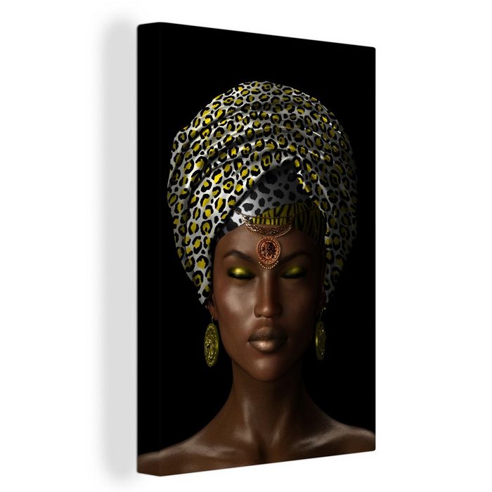 OneMillionCanvasses® Leinwandbild Frauen - Accessoires - Gelb (1 St) Leinwand Bilder für Wohnzimmer Schlafzimmer