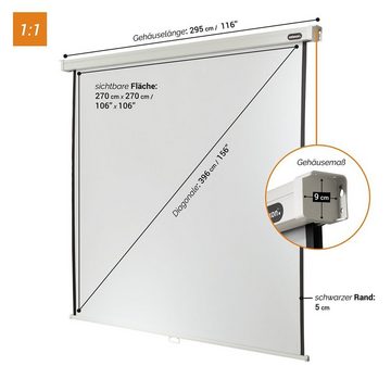 Celexon Professional Rolloleinwand (270 x 270cm, 1:1, Gain 1,2)