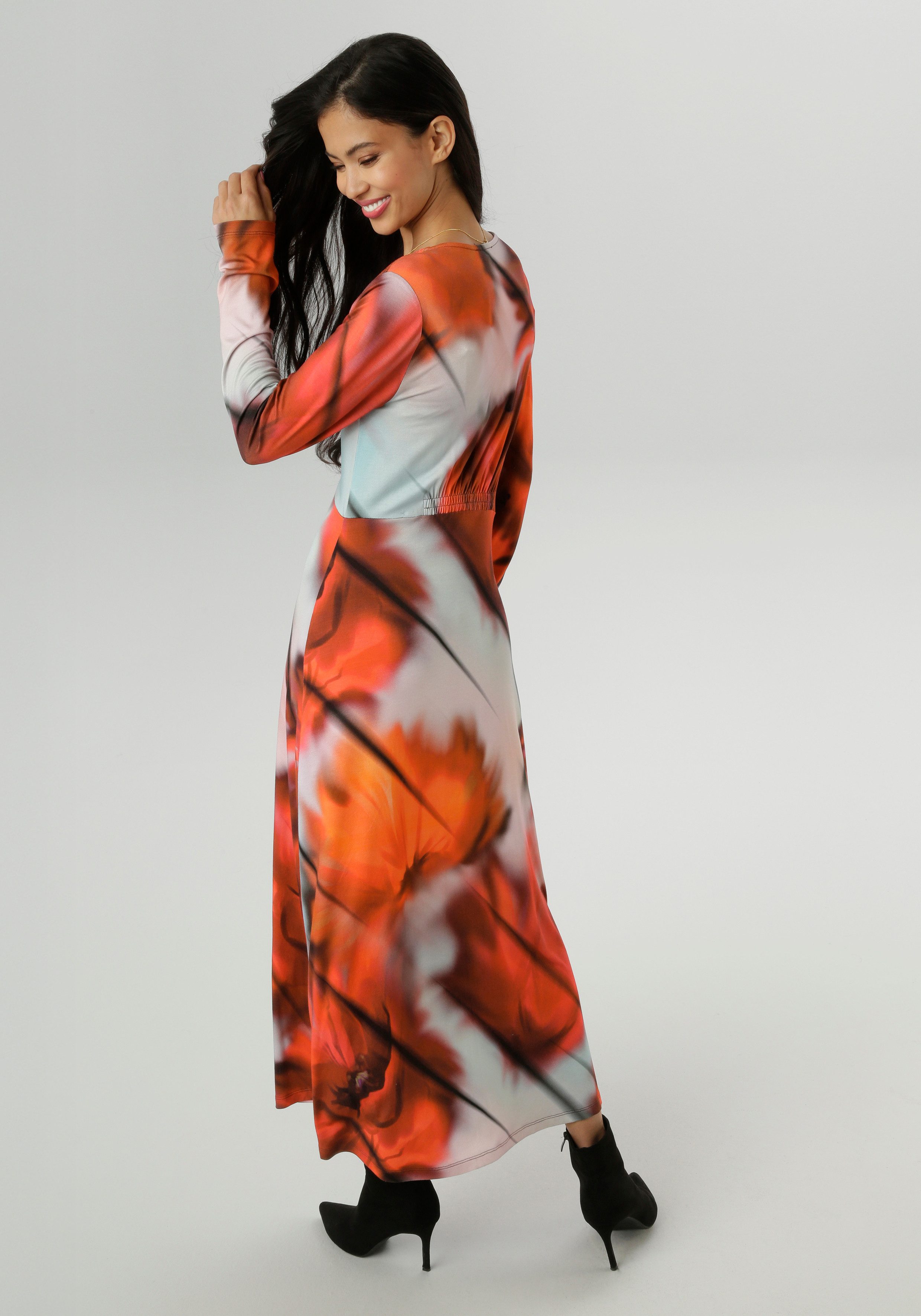 Aniston SELECTED Midikleid mit Smok-Details