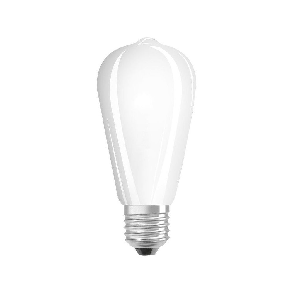 Osram LED-Leuchtmittel Osram LED E27 = Warmweiß 2700K, Warmweiß, ST64 230V Filament 806lm 7W Matt 60W Matt E27