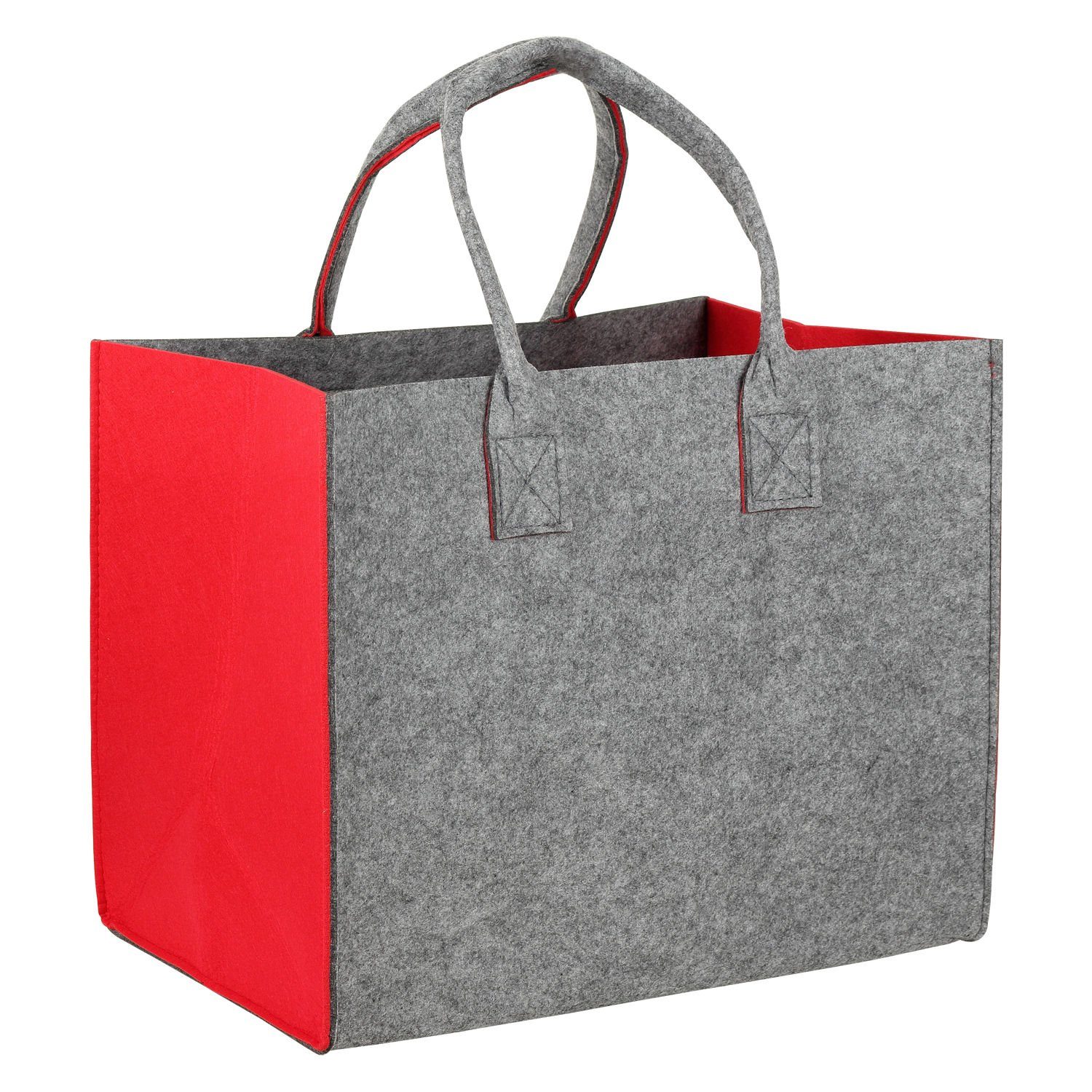 rot Tasche cm 35 Filztaschen Henkeltasche Kaminholztasche Filztasche in grau Einkaufstasche 20 ca. Schramm® 28 Filz 6 Schramm x Farben Aufbewahrungstasche x /