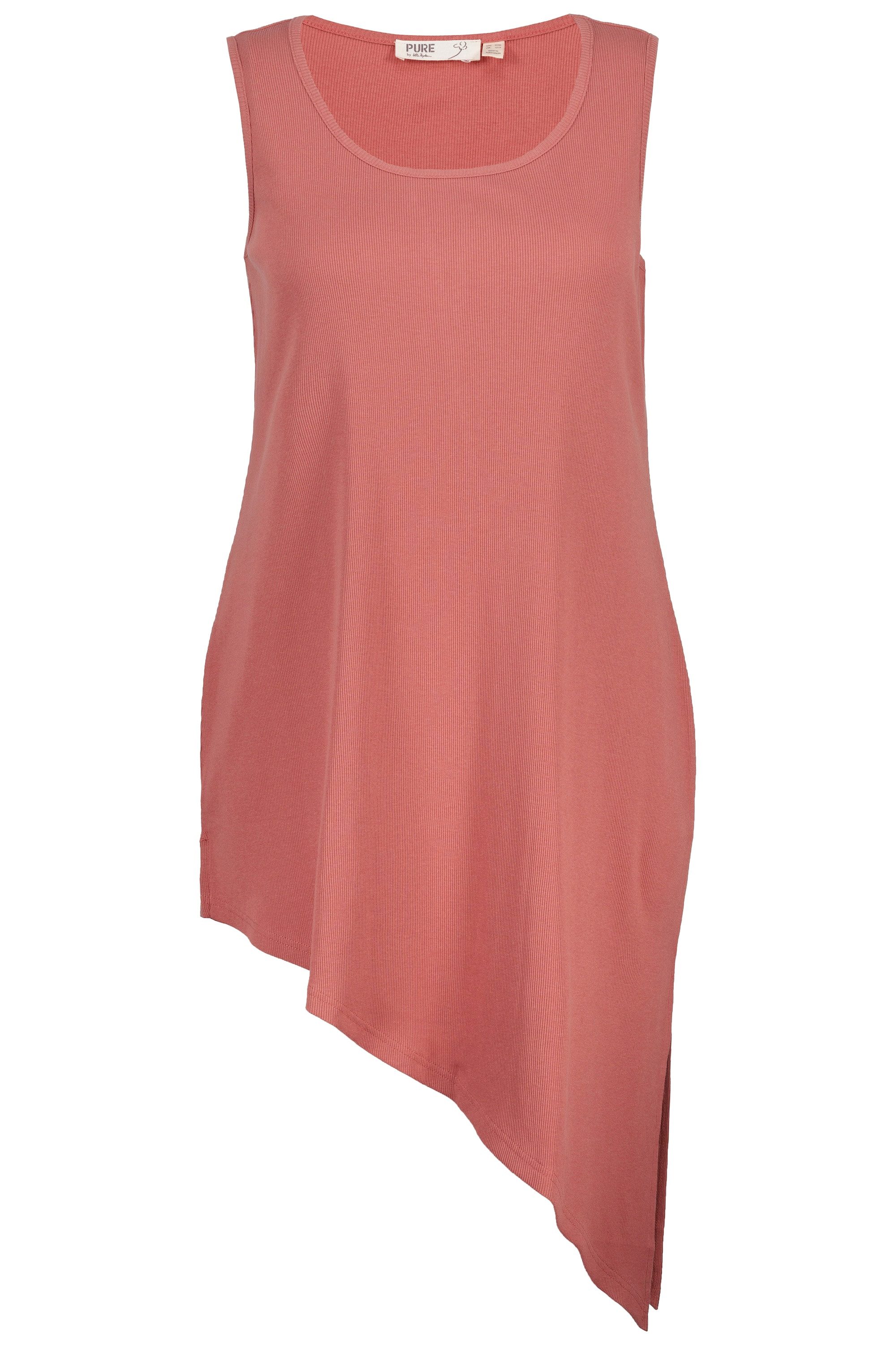 Ulla Popken Longtop Ripptop Zipfelsaum Rundhals günstig online kaufen