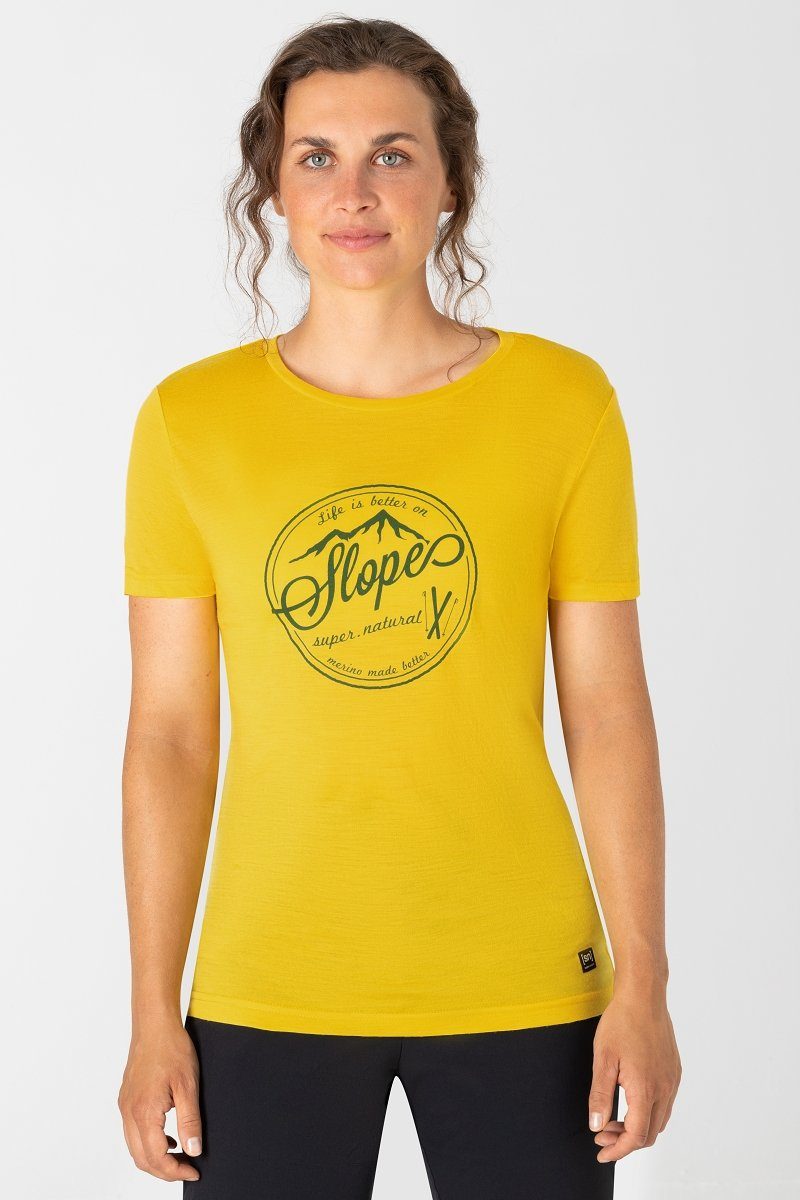 SUPER.NATURAL Print-Shirt Merino T-Shirt W SLOPES günstig online kaufen