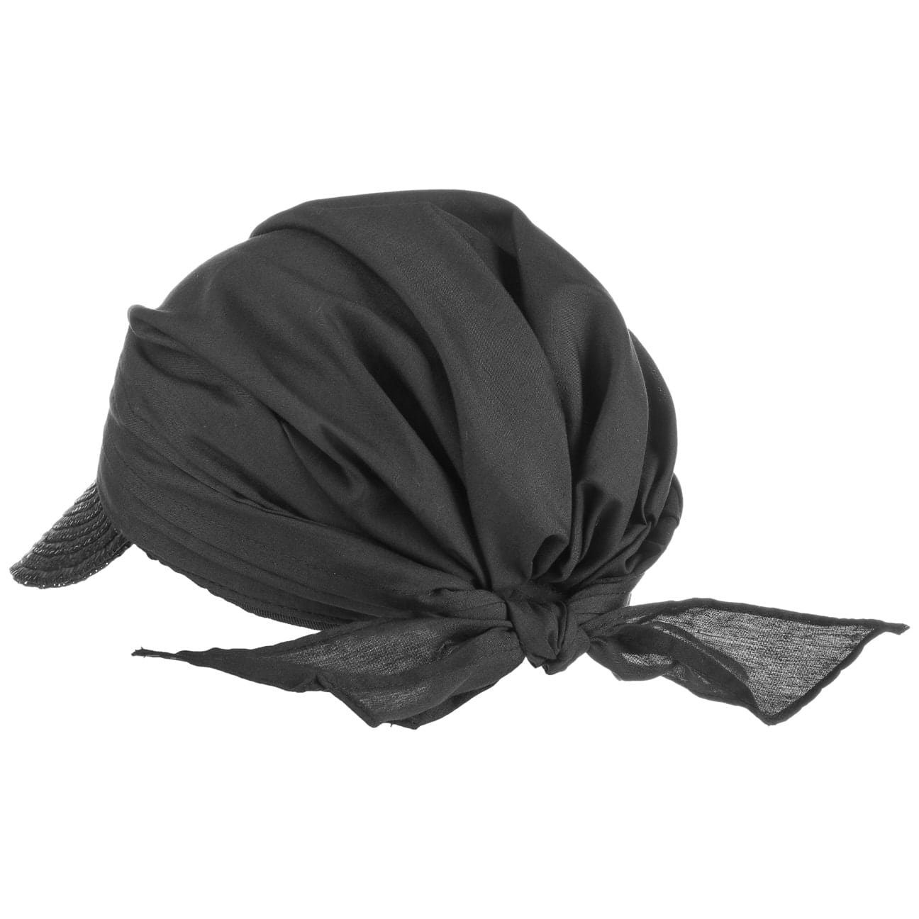 Seeberger Visor (1-St) schwarz mit Schirm Strohcap