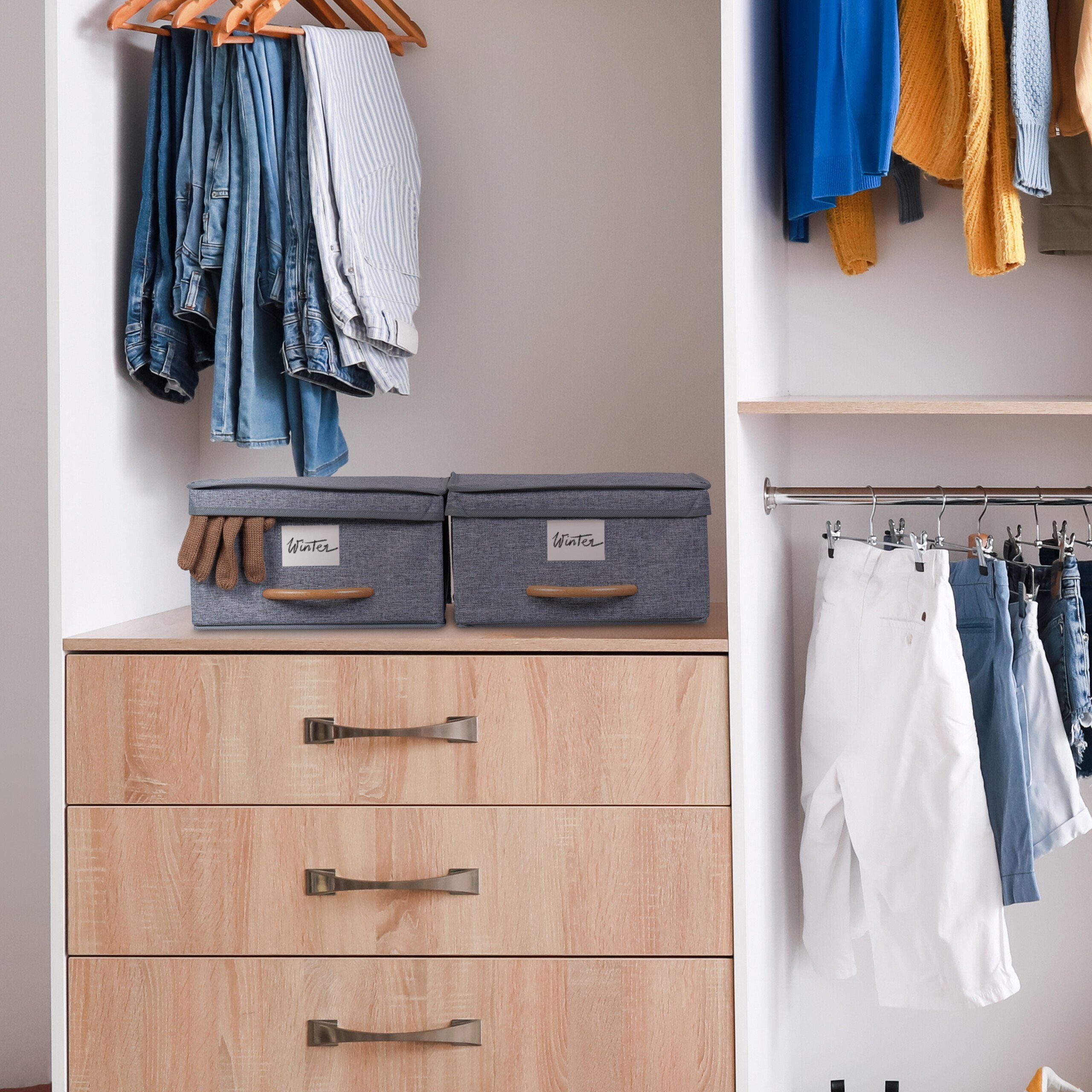 relaxdays Aufbewahrungsbox mit Deckel 2er Set günstig online kaufen