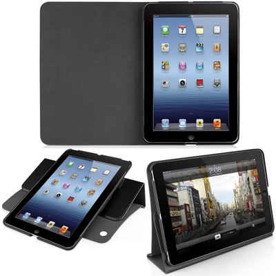Macally Tablet-Hülle Klapp-Tasche Cover Ständer Schutz-Hülle Schwarz, Smart Folio für Apple iPad mini 1 2 3 Gen, Stand-Funktion, leicht