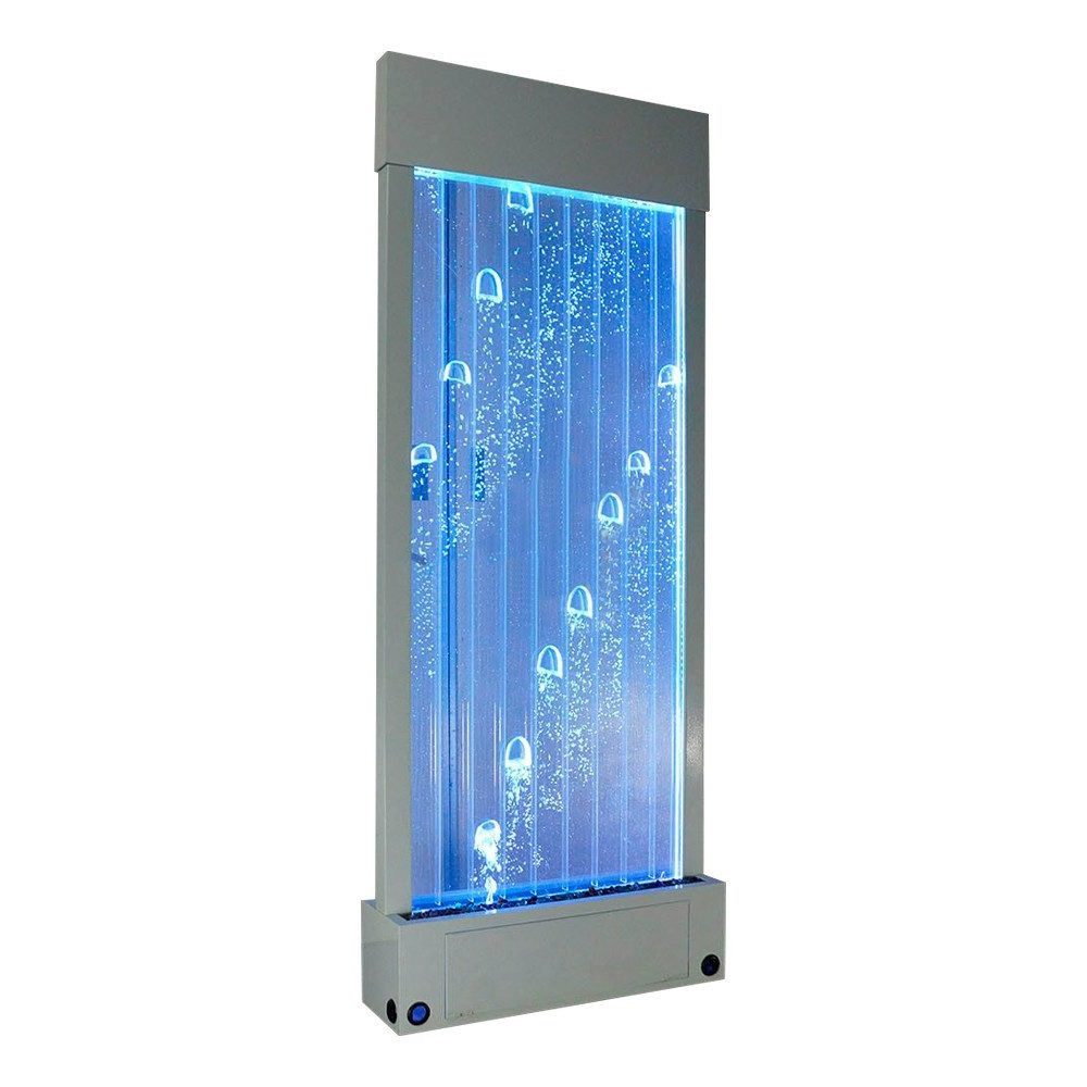 Xlmoebel Zimmerbrunnen Wasserwand LED 100x200 mit Trennwand Regal Schrank und Säule, (Water Wall), Hergestellt in Europa