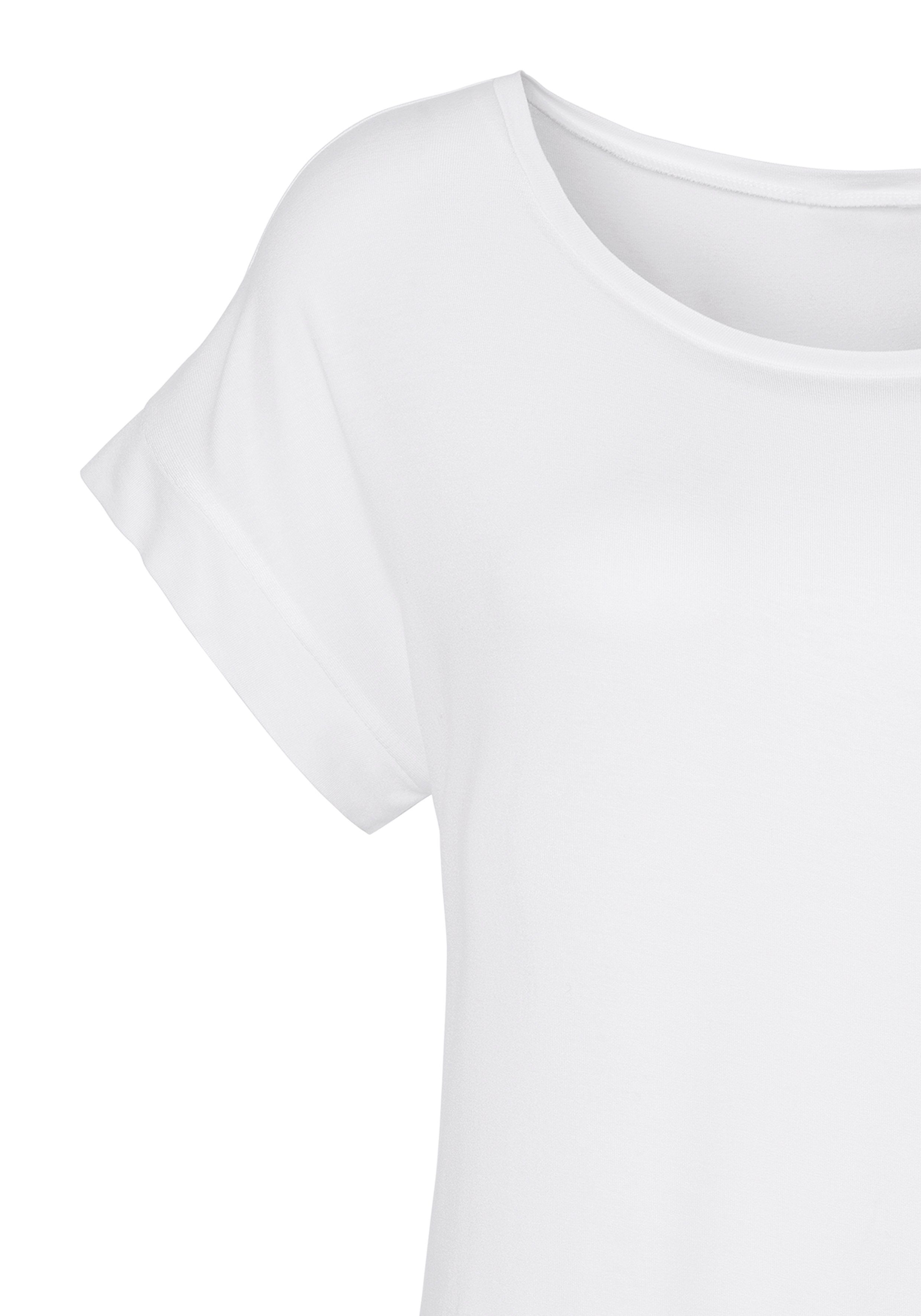 Vivance by Lascana Kurzarmshirt aus elastischem Viskose Jersey – Bild 3 von 5