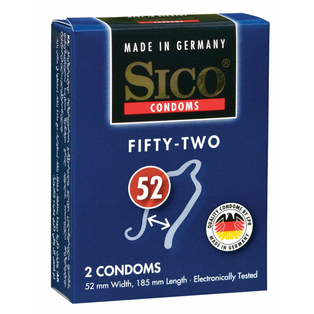 Kondome 52 SIZE, 2er Packung Kondome - Made in Germany