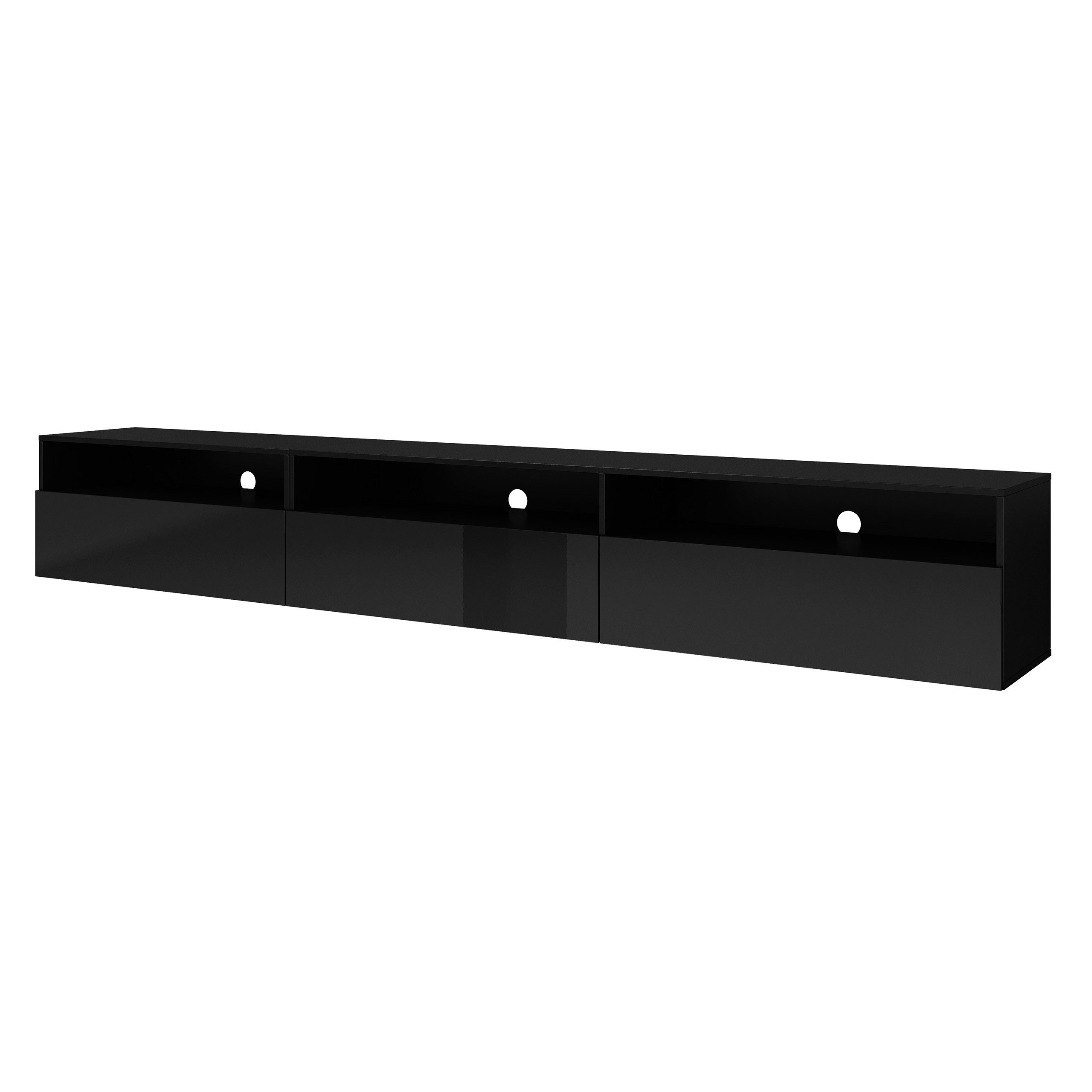 Masseno Lowboard Masseno TV-Schrank ATENEO 270x41x40 cm schwarz