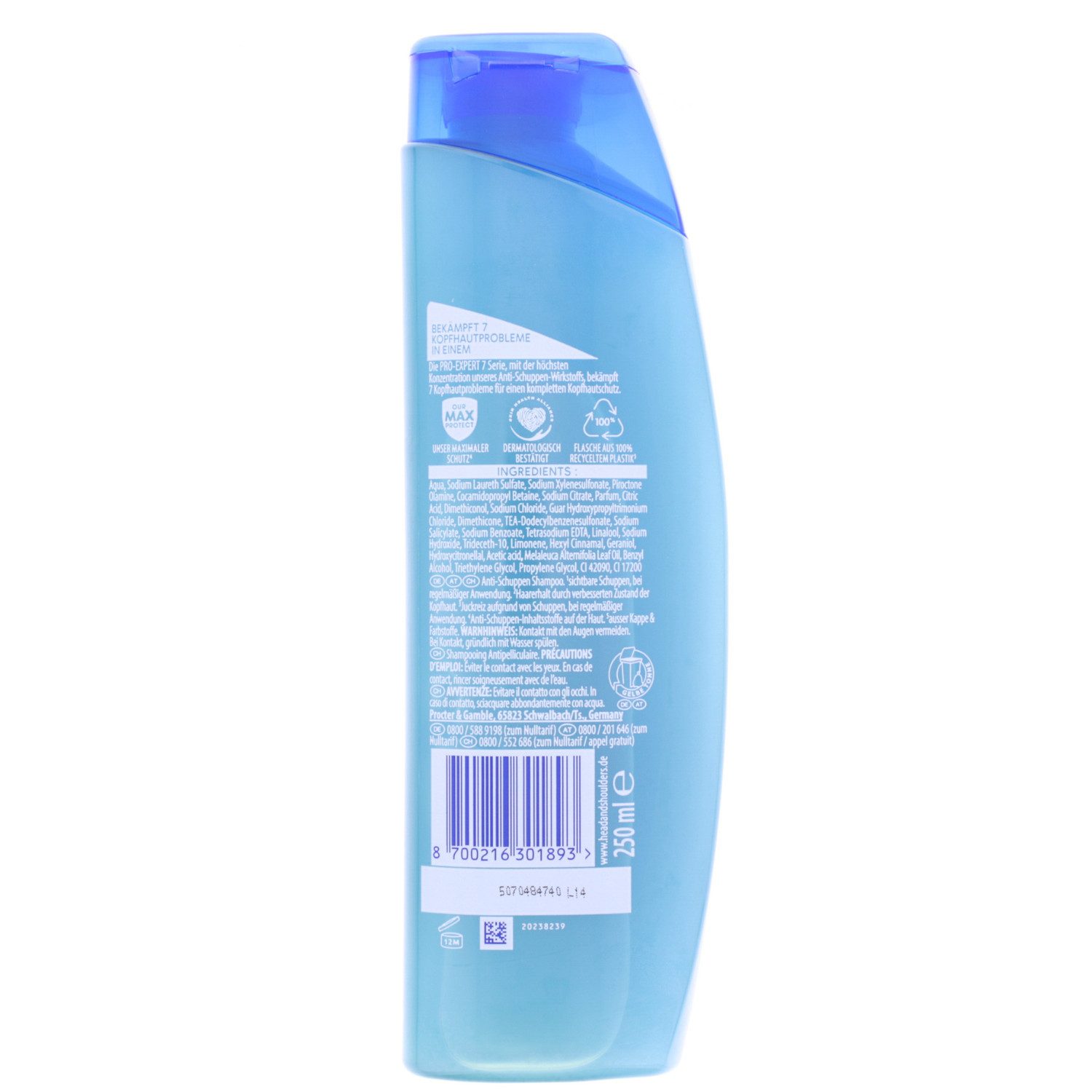 Head & Shoulders Haarshampoo Head & Shoulders PRO-EXPERT 7 Anti Schuppen Shampoo Reduziert Haarverl