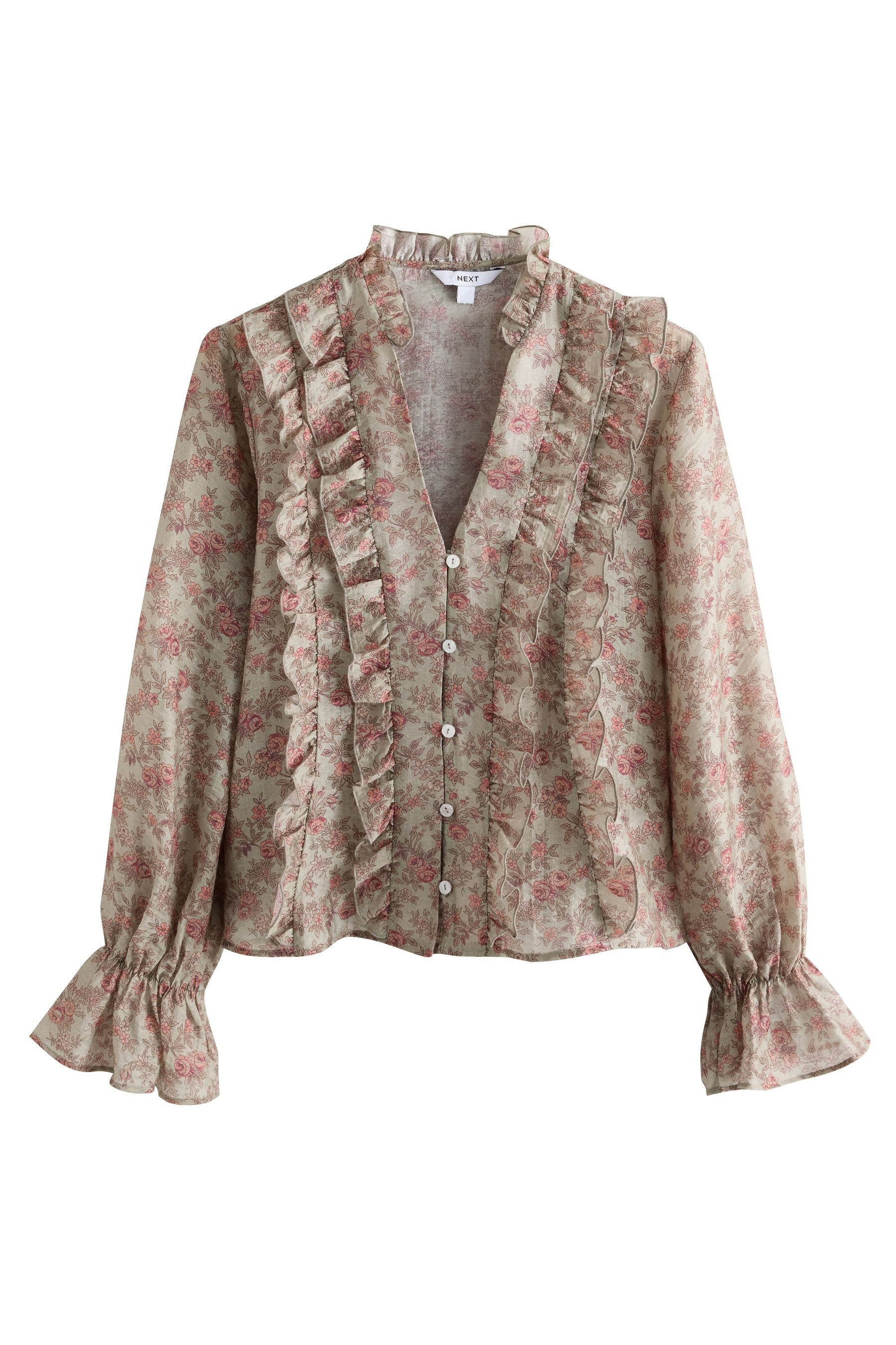 Langarmbluse Langärmelige Bluse mit Raffung