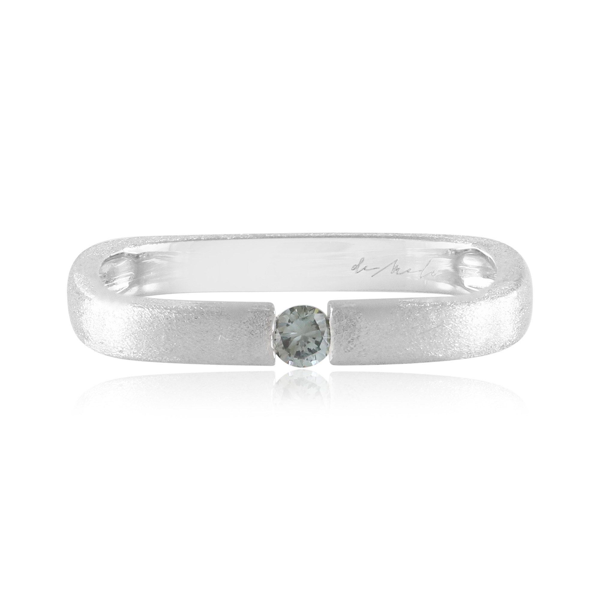 Cavill Diamantring Cavill Silberring, 0,054 ct Brillant, himmelblau, 925er Silber (1-tlg)