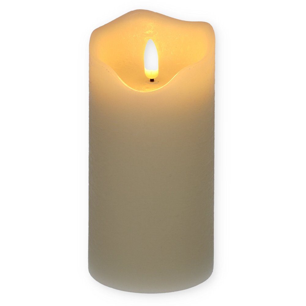 GarPet LED-Kerze LED Echtwachskerze mit Timer Batterie Flackereffekt beweglicher Flamme