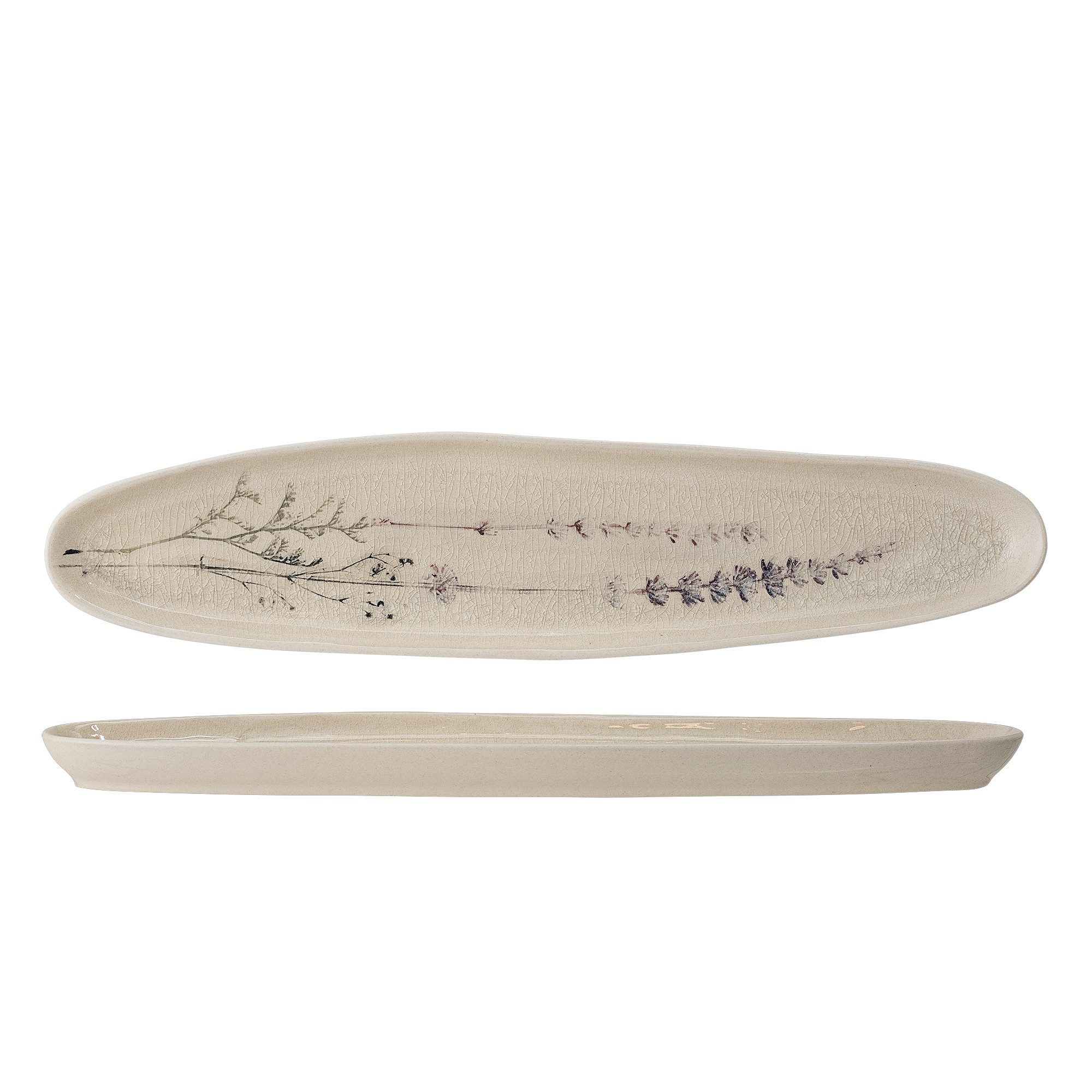 Bloomingville Servierplatte Bloomingville Bea Servierplatte, Natur, Steingut, Steingut
