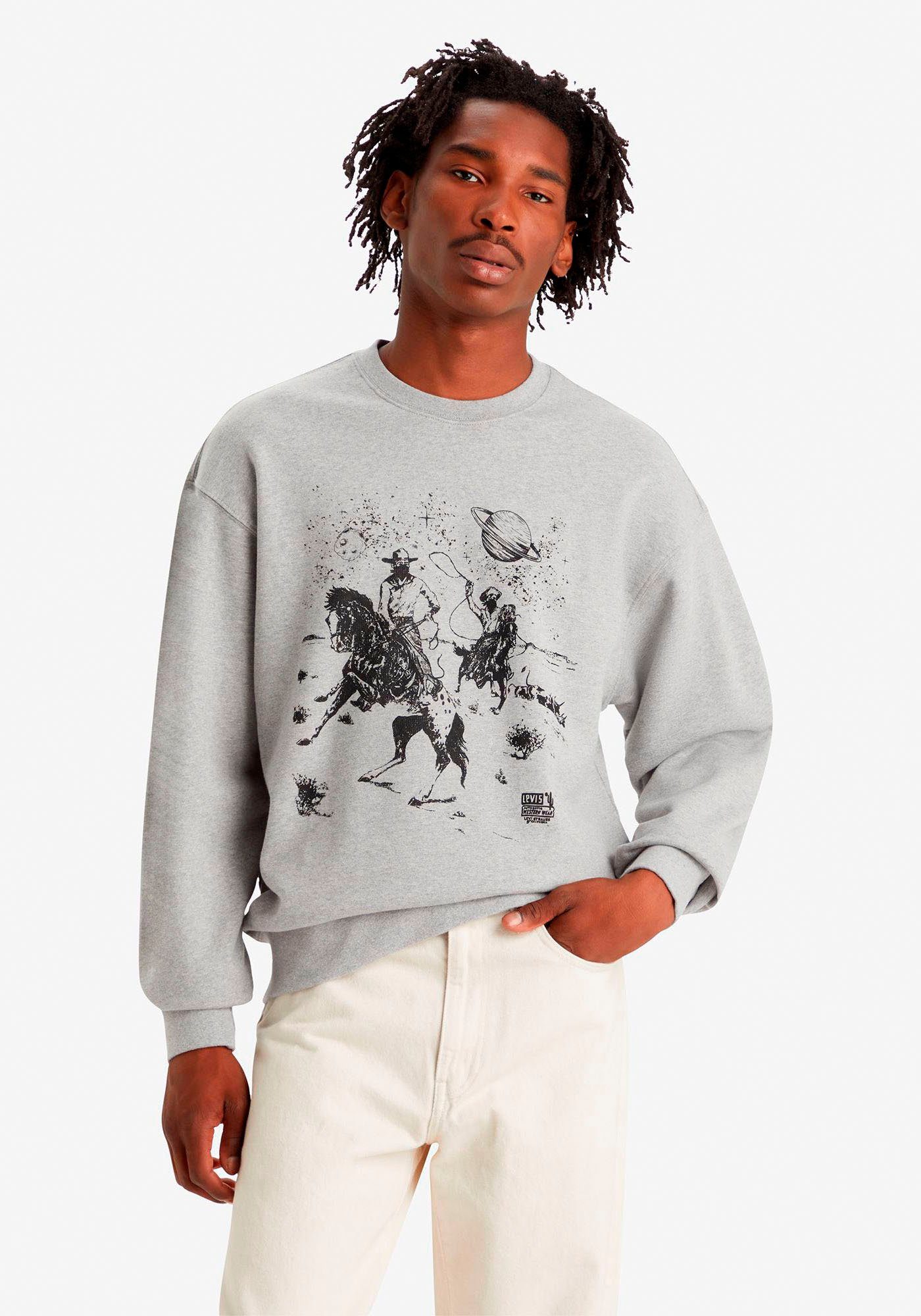 GREYS RELAXD CREW Levi's® GRAPHIC Sweatshirt