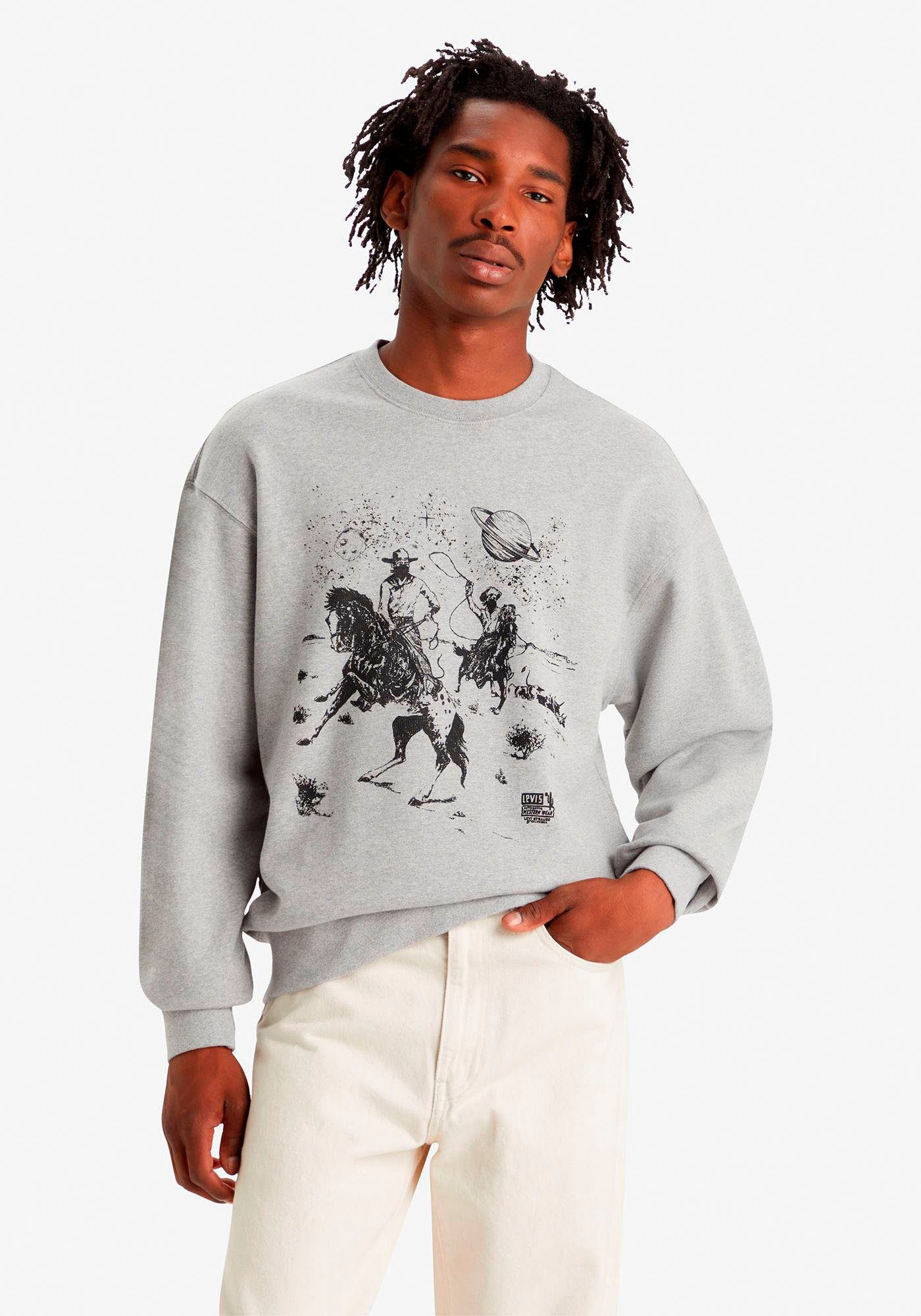 Sweatshirt RELAXD GRAPHIC CREW GREYS