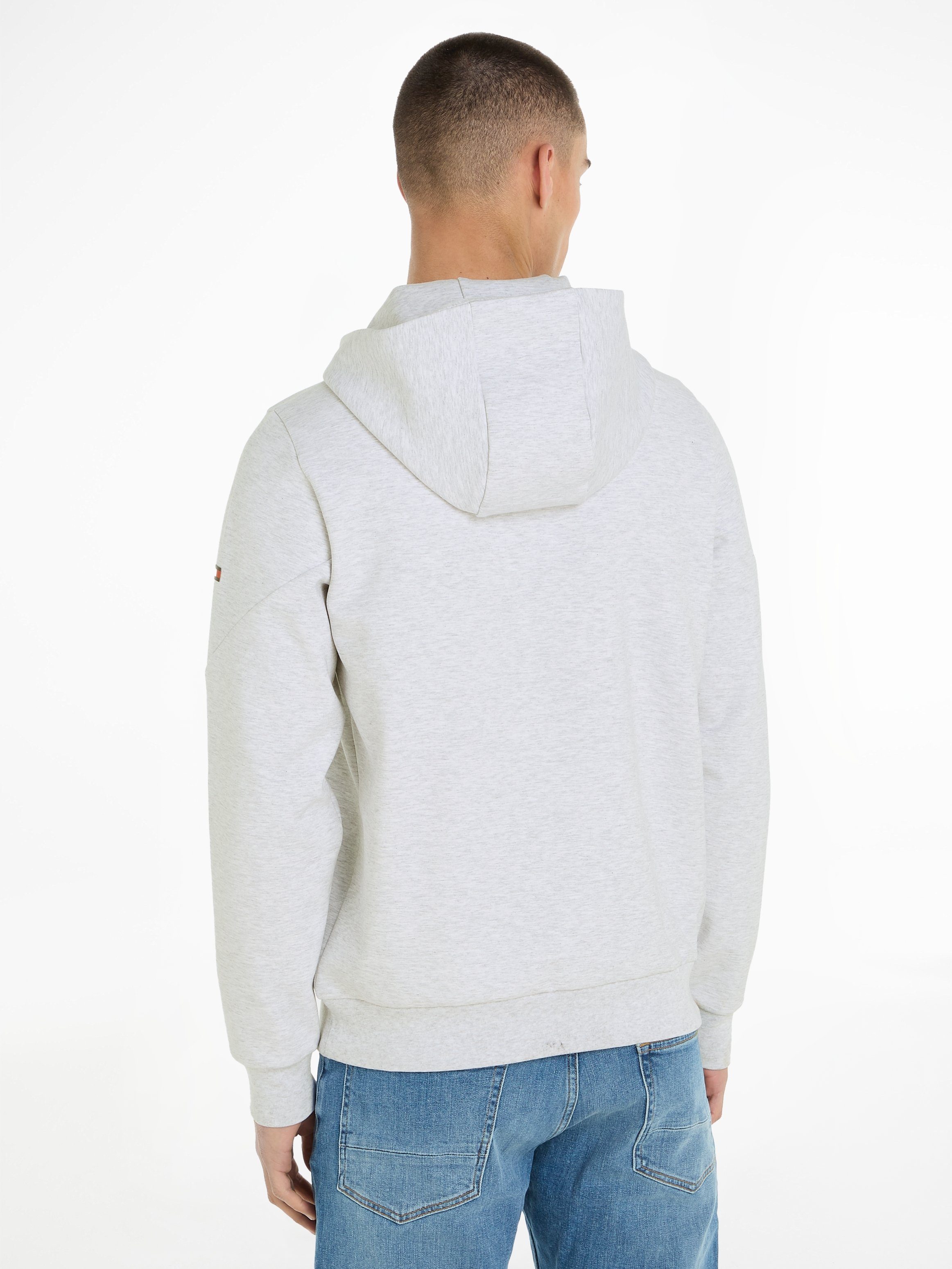 Tommy Hilfiger Hoodie Heather Ice mit GRAPHIC Hilfiger Brust Print auf der HOODY