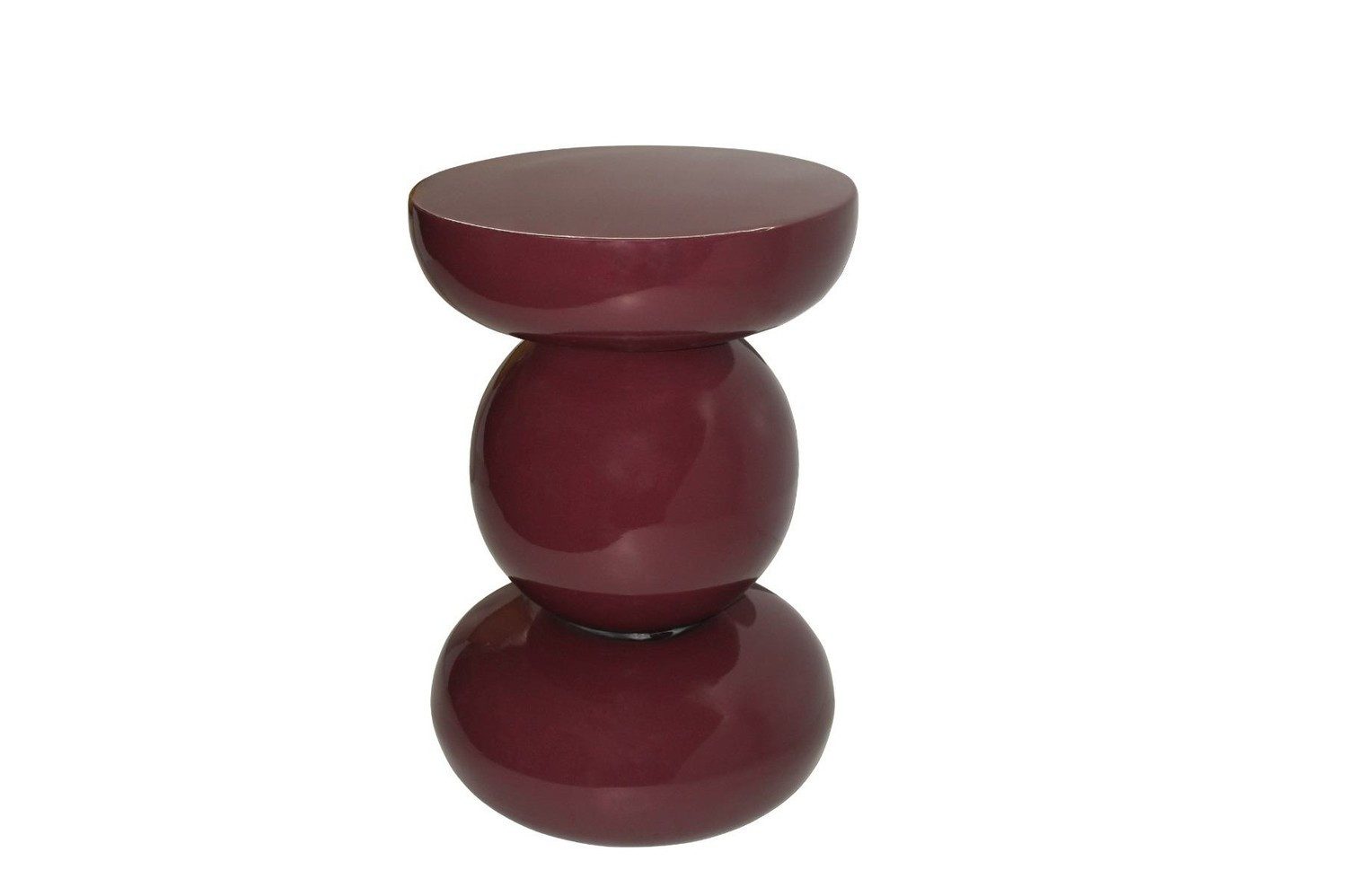 Natur24 Beistelltisch Brix Couchtisch 33x33x50 cm Stahl Rot