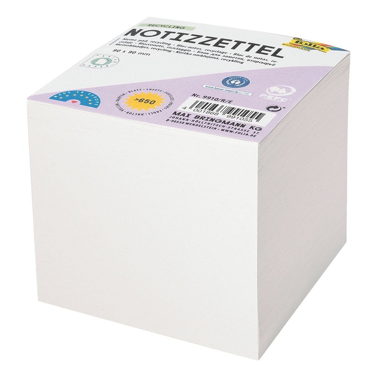 Notizzettel Recycling