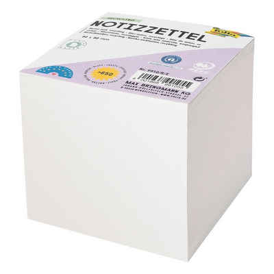 Folia Notizzettel Recycling, 90x90 mm, weiß, 650 Blatt