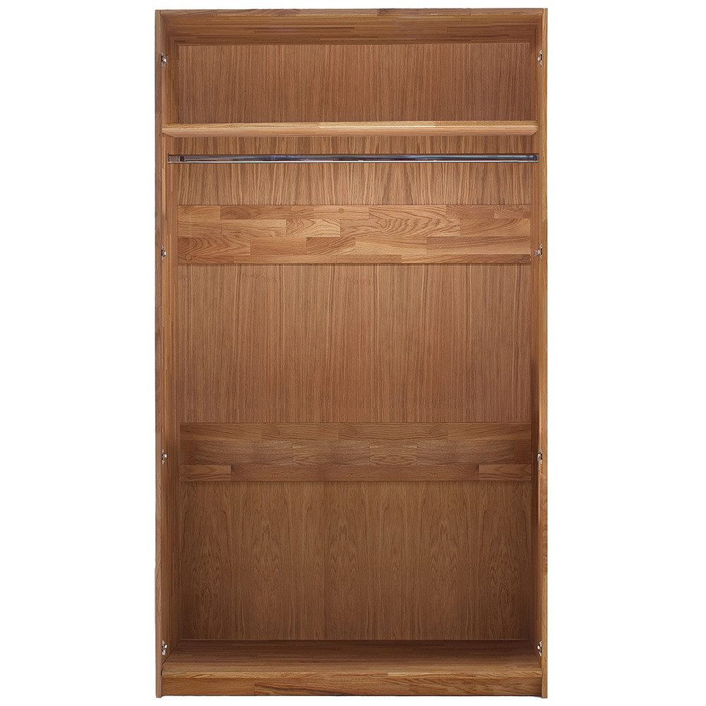 Lomadox Kleiderschrank AVELLINO-137 Garderobenschrank Schlafzimmerschrank Massivholz Schrank Eiche