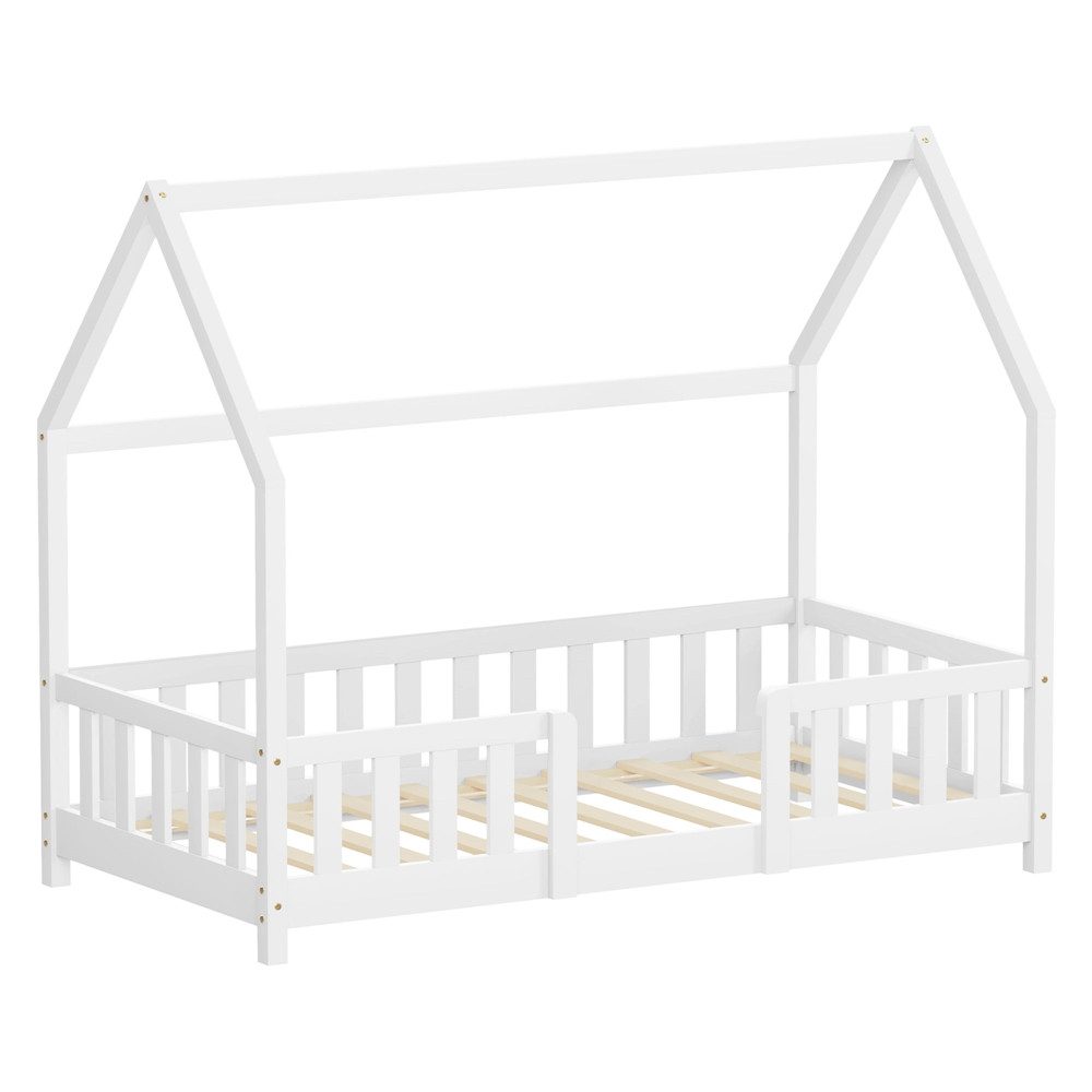 Spielbett Hausbett Kinderbett inkl. Lattenrost kreativ Bodenbett für Kinder