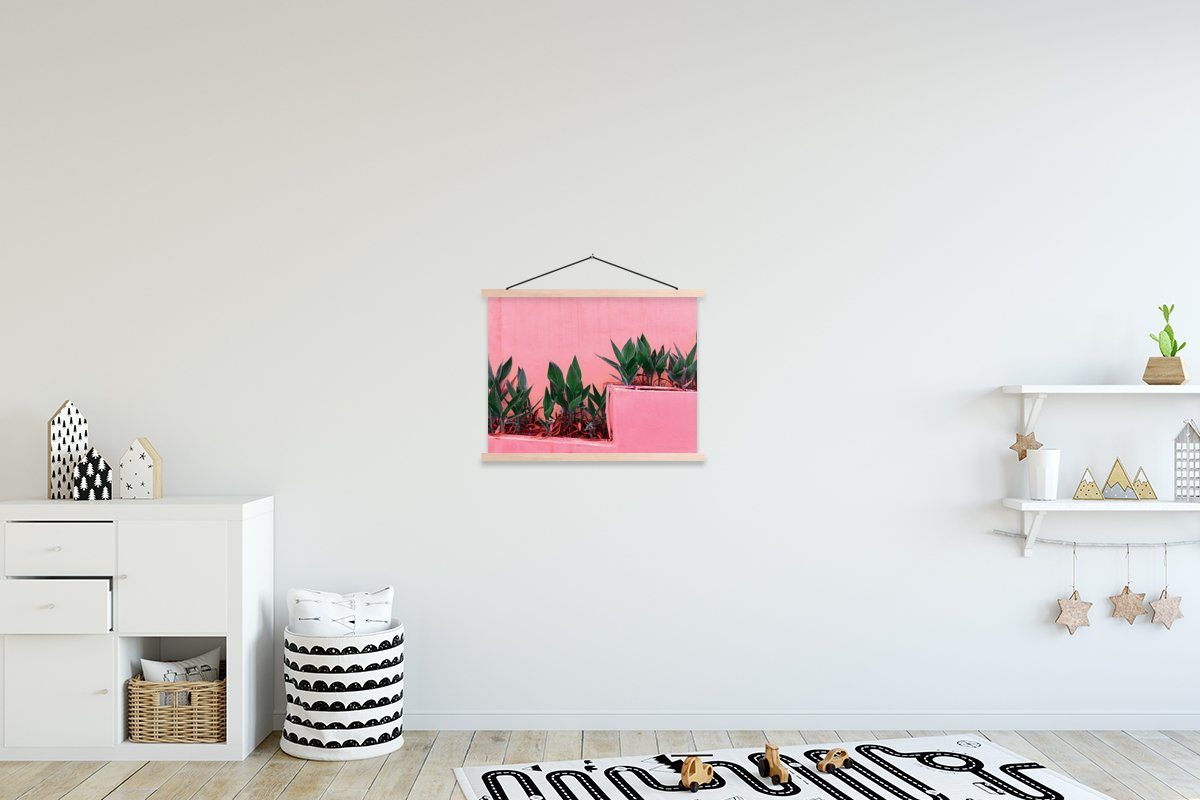 Farbe, MuchoWow Bilderleiste, Textilposter für - (1 Wohnzimmer, Poster - Pflanzen St), Magnetisch Posterleiste, Sommer