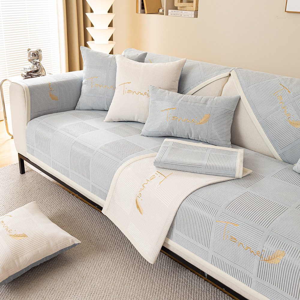 NUODWELL Sofahusse Sofabezug, 1 2 3 4 Sitzer Sofaschoner, rutschfest Couchbezug L Form