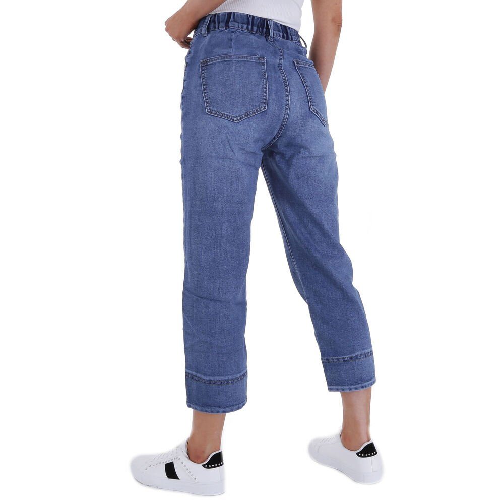 Freizeit Blau Fit Ital-Design Relaxed in Jeans Relax-fit-Jeans Stretch Damen