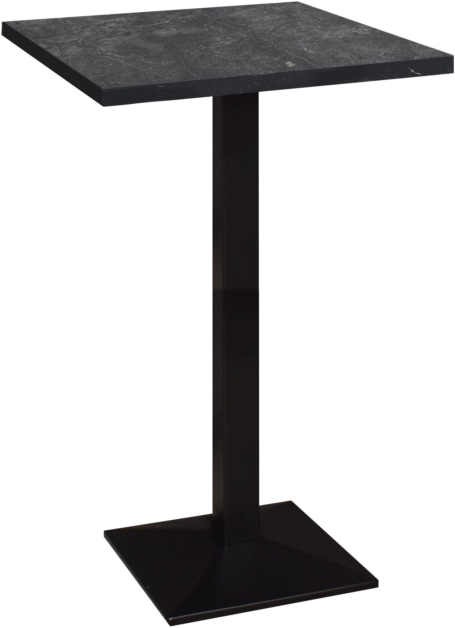 Mäusbacher Bistrotisch Big Bistro Metall, Quadrat-Säulengestell, eckige Platte BHT 70x105x70 cm