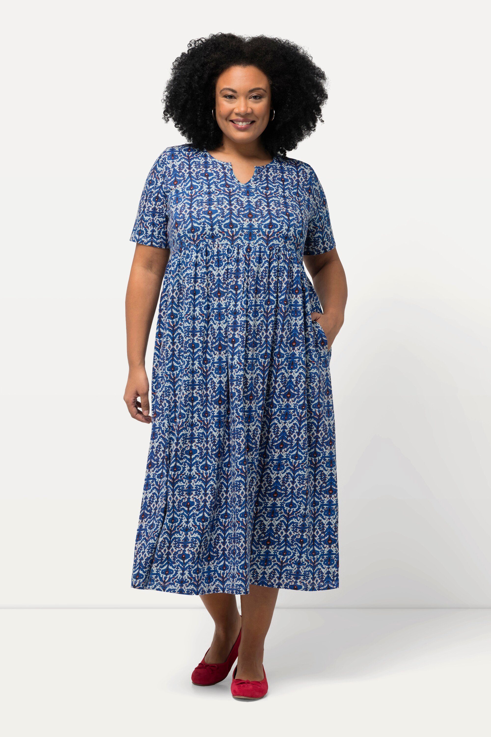 Ulla Popken Maxikleid Jerseykleid grafischer Druck günstig online kaufen