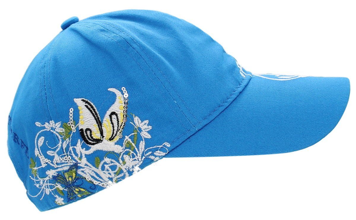 Bunt Sommerliche Damen Belüftungslöcher Frauen dy_mode Baseball Baseballkappe K230-Himmelblau Kappe Cap Schirmmütze mit