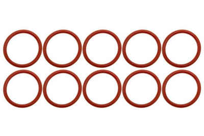 Piebert Dichtungsring 10x O-Ring 34,9x4,2mm Rot Silikon Dichtung für DeLonghi Brühgruppe