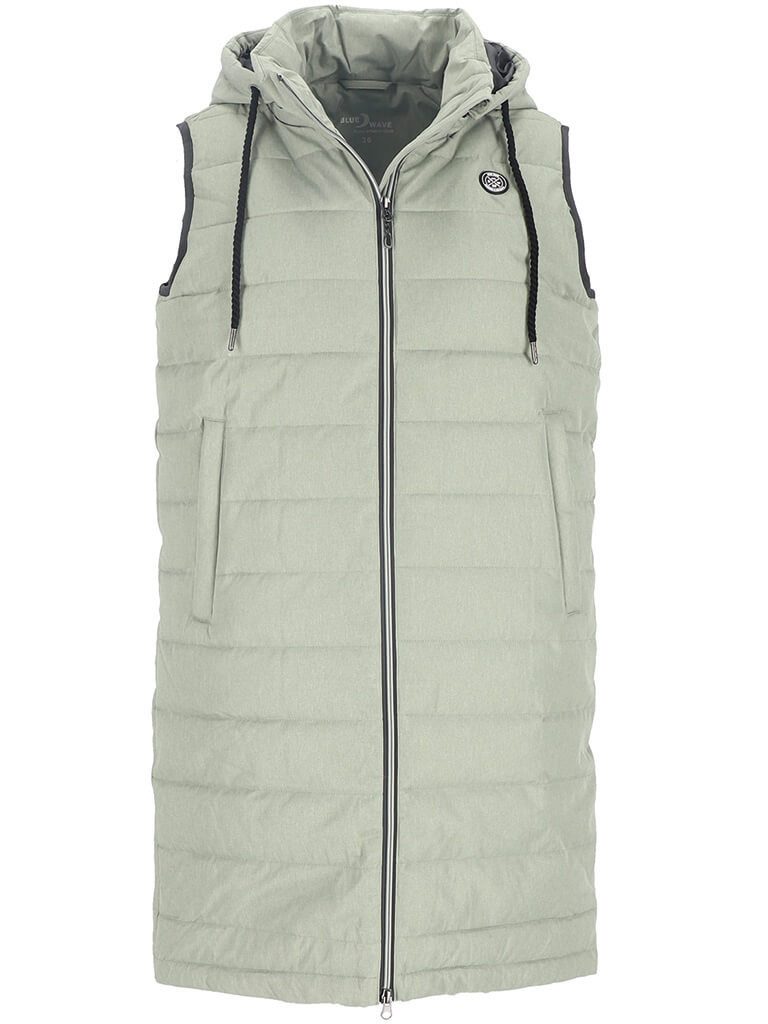 Blue Wave Longweste Damen Steppweste Nathalia lang mit abnehmbarer Kapuze i günstig online kaufen