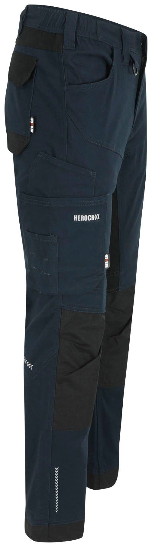 und Stretch, XENI Arbeitshose Multi-pocket, marine bequem wasserabweisend, Herock Baumwolle, weich