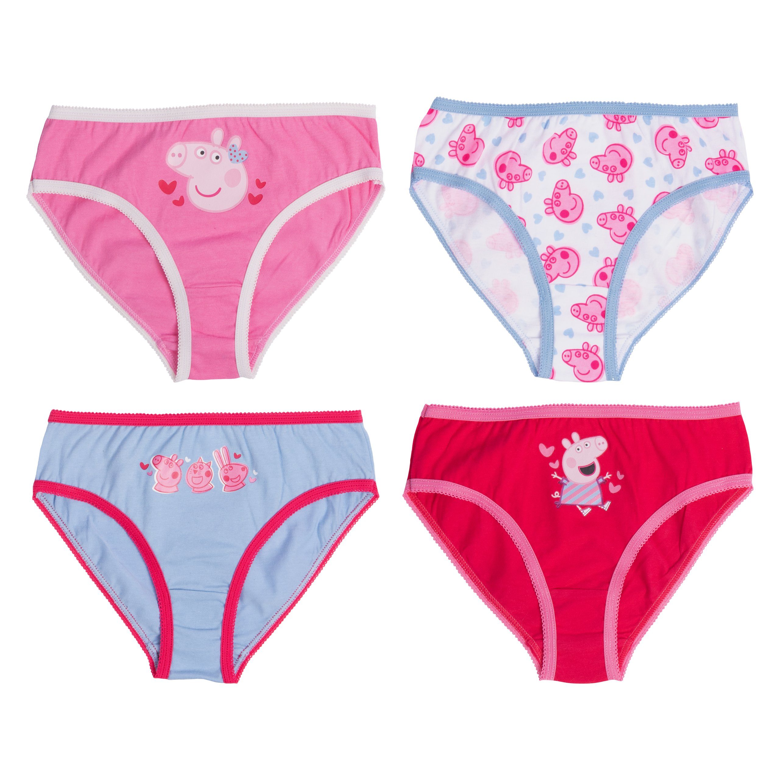 United Labels® Panty Peppa Wutz Panty für Mädchen Kinder Slip Unterhose (4er Pack)