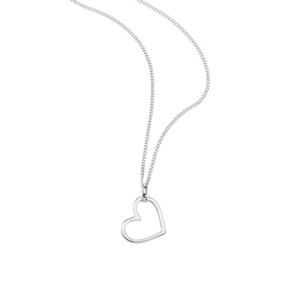 FJC Kinder Halskette – Herz-Anhänger Aus Sterling-Silber 925, 41 Cm – In Geschenkbox