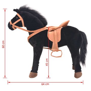 DOTMALL Kuscheltier Plüschtier Pferd Stehend Plüsch, Sattelhöhe vom Boden: 45 cm