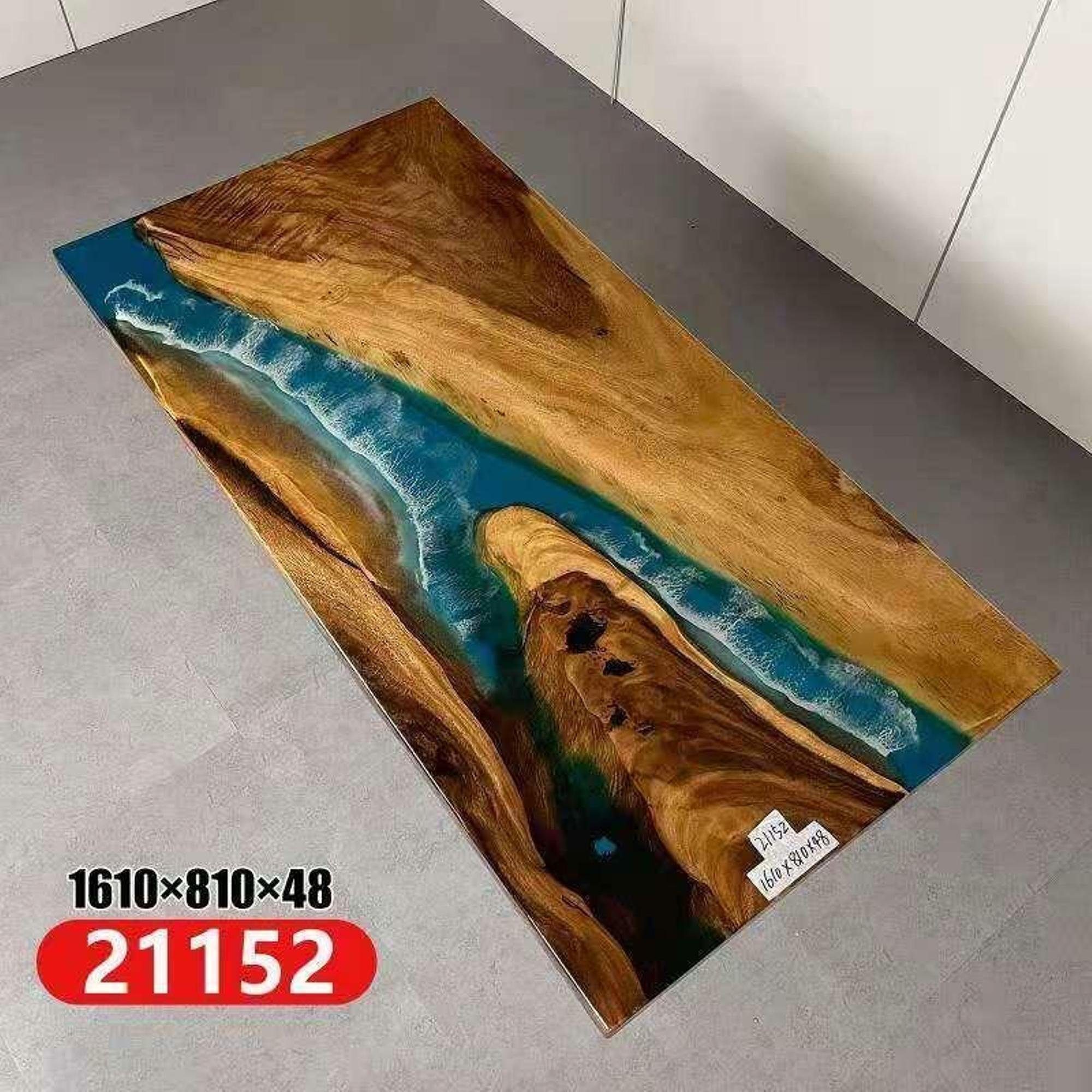 JVmoebel Esstisch, Flusstisch Meer Wasser River Echtes Holz Esstisch 161 x 81