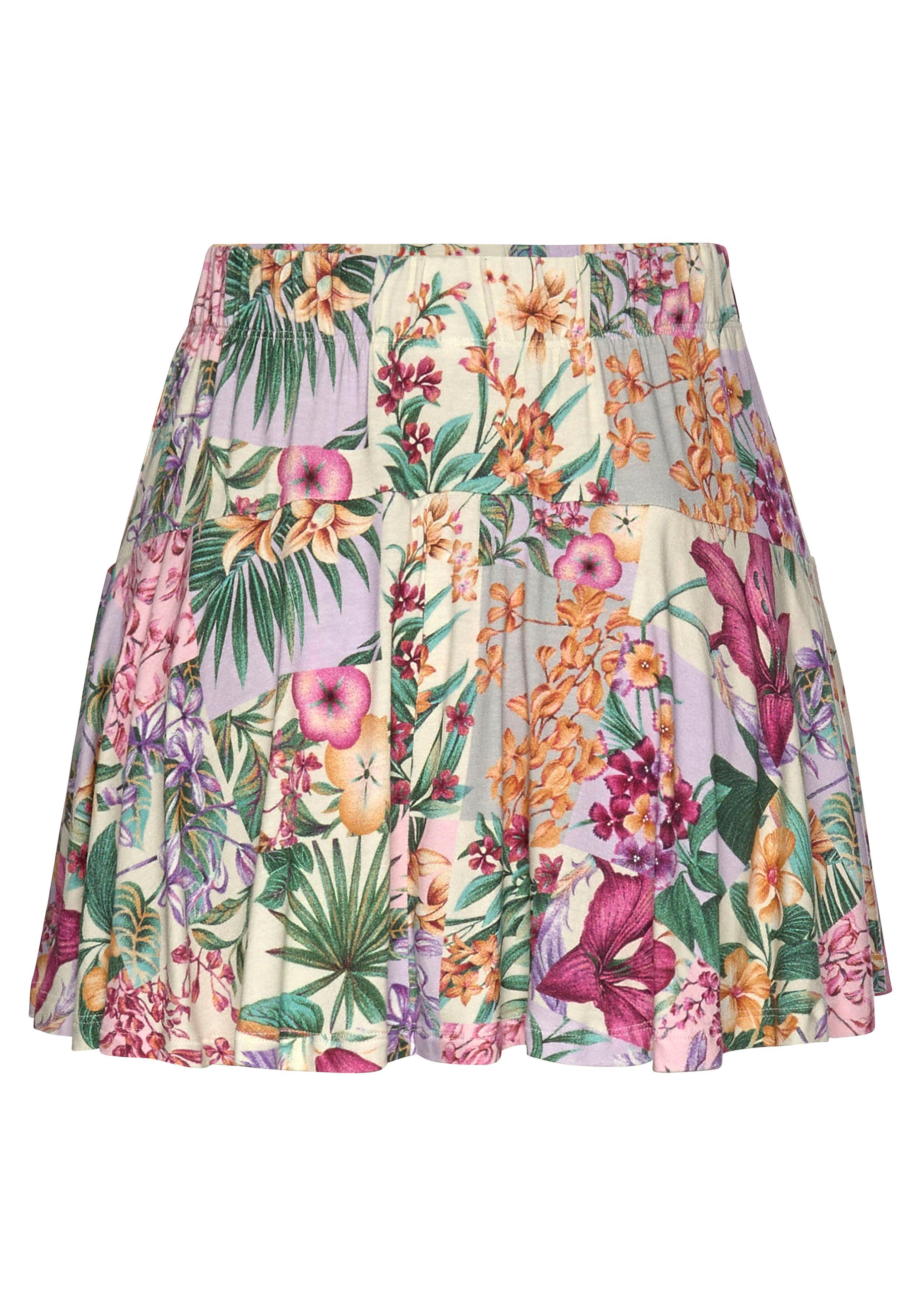 LASCANA Hosenrock mit Alloverdruck, Skort, Rock günstig online kaufen