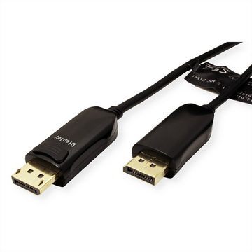 ROLINE DisplayPort v1.4 Kabel (AOC), ST/ST Audio- & Video-Adapter DisplayPort Männlich (Stecker) zu DisplayPort Männlich (Stecker), 2000.0 cm
