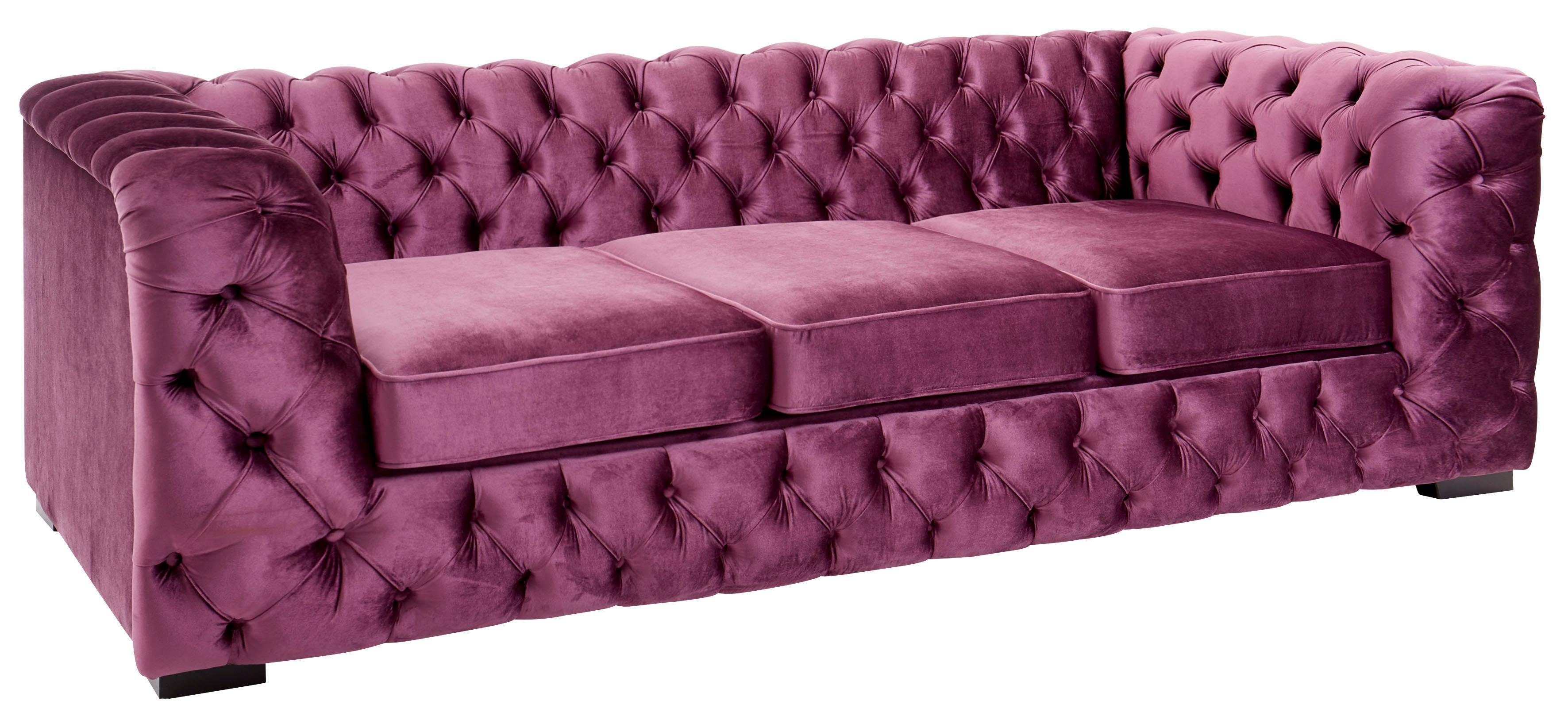 Home affaire Chesterfield-Sofa Kalina, klassische Chesterfield-Knopfheftung, sehr hochwertige Verarbeitung