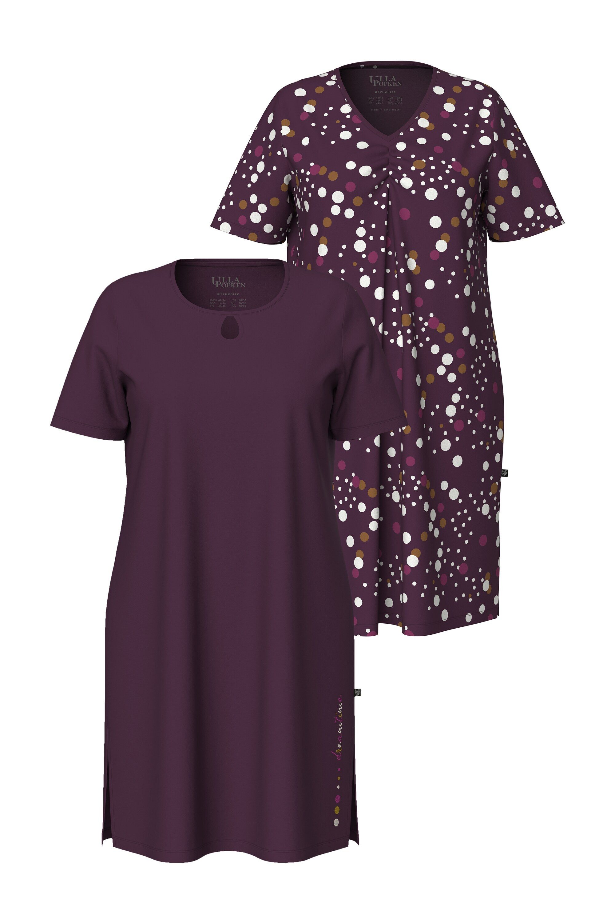 Ulla Popken Bigshirt Bigshirts 2er-Pack Punkte günstig online kaufen