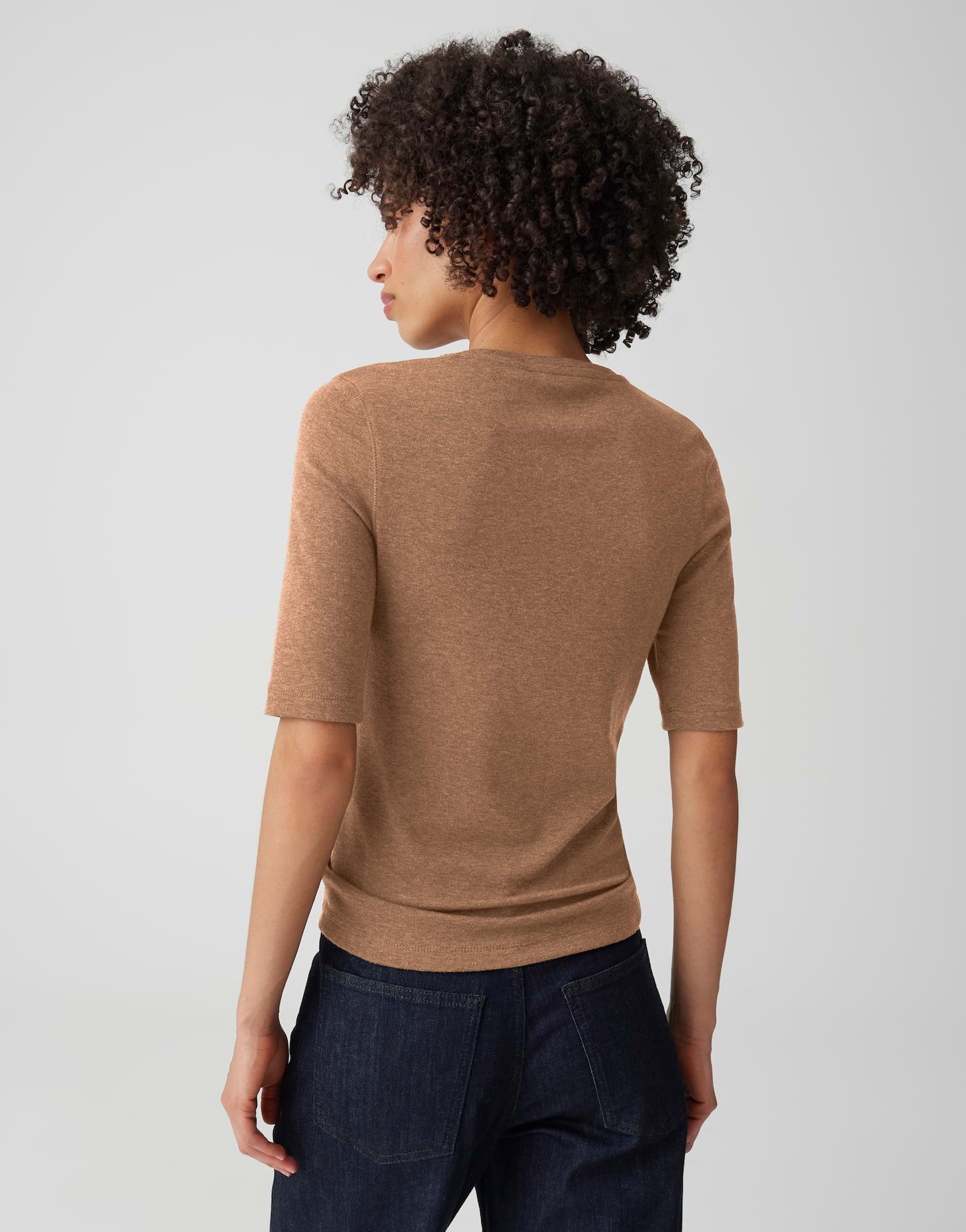 OPUS 3/4-Arm-Shirt mit feiner Mélange Slim Fit Vielseitig kombinierbar für casual Looks