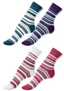 Lavana Socken (Set, 4-Paar) mit Ringelmuster