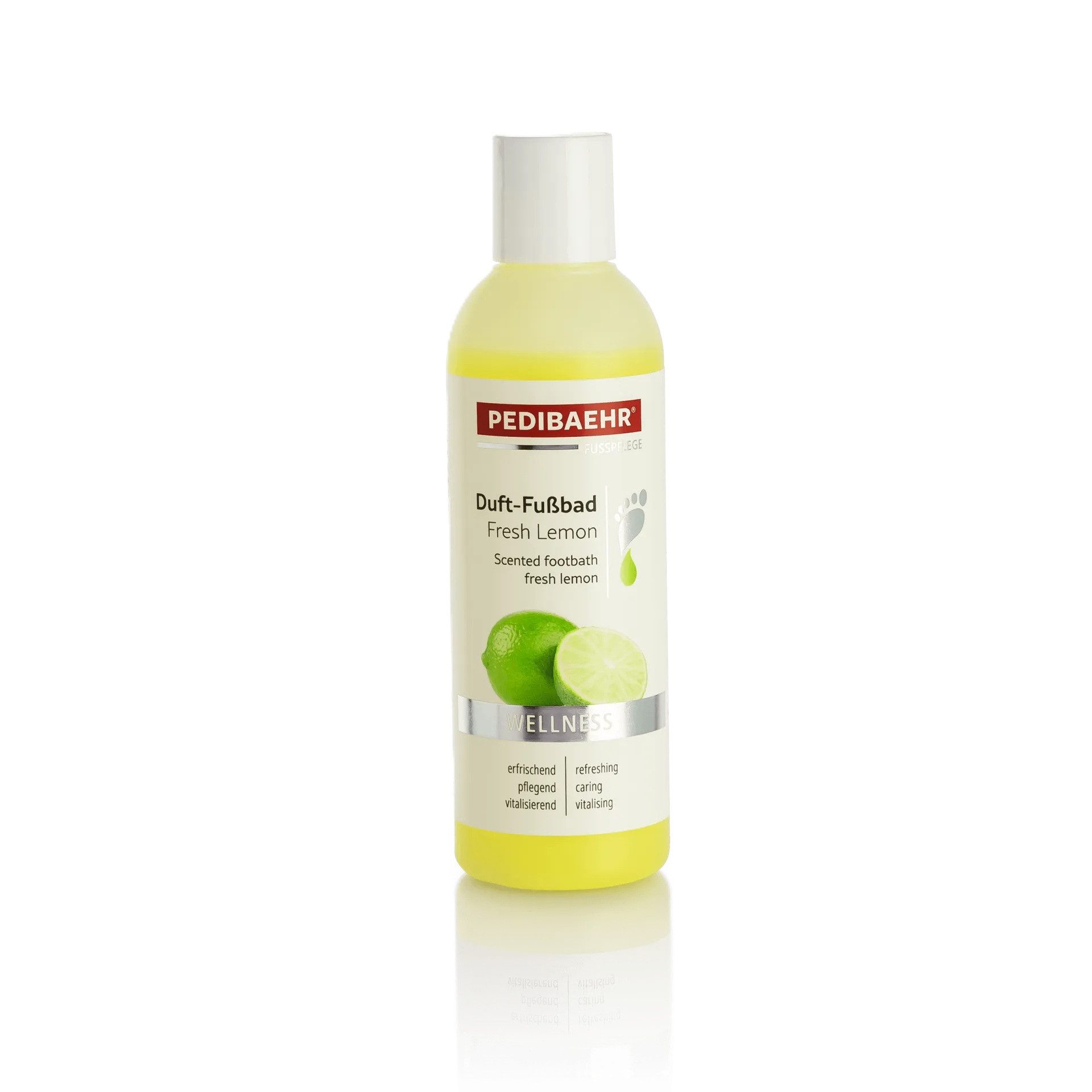 Pedibaehr Fußbad-Zusatz Pedibaehr Wellness Duft-Fußbad Fresh Lemon 200ml, 1-tlg., reinigend & pflegend, Limonen-Duft