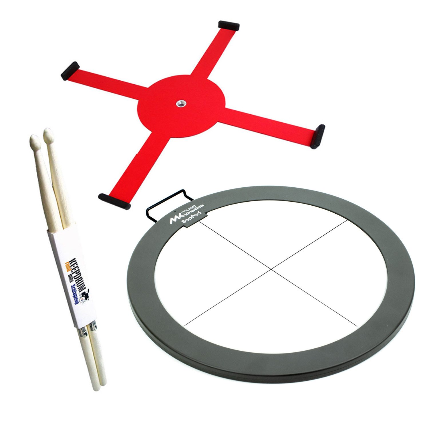 Keith McMillen E-Drum Pads Muse Kinetics Bop Pad mit Mount und Schlagzeugstöcke,mit Halterung, und Drumsticks
